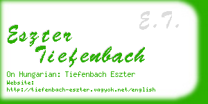 eszter tiefenbach business card